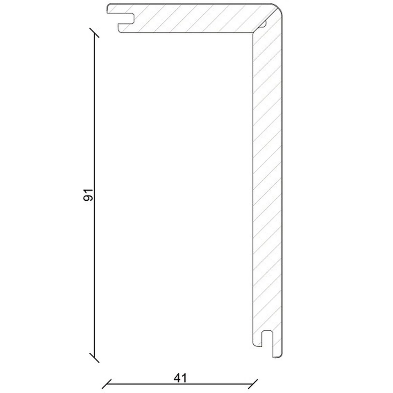 PROVISTON | Plinthe Cache Tuyaux | 91 X 41mm | Mélaminé Blanc | Goulotte | Moulure Pour Cacher Rail 1 PROVISTON | Plinthe Cache Tuyaux | 91 X 41mm | Mélaminé Blanc | Goulotte | Moulure Pour Cacher Rail