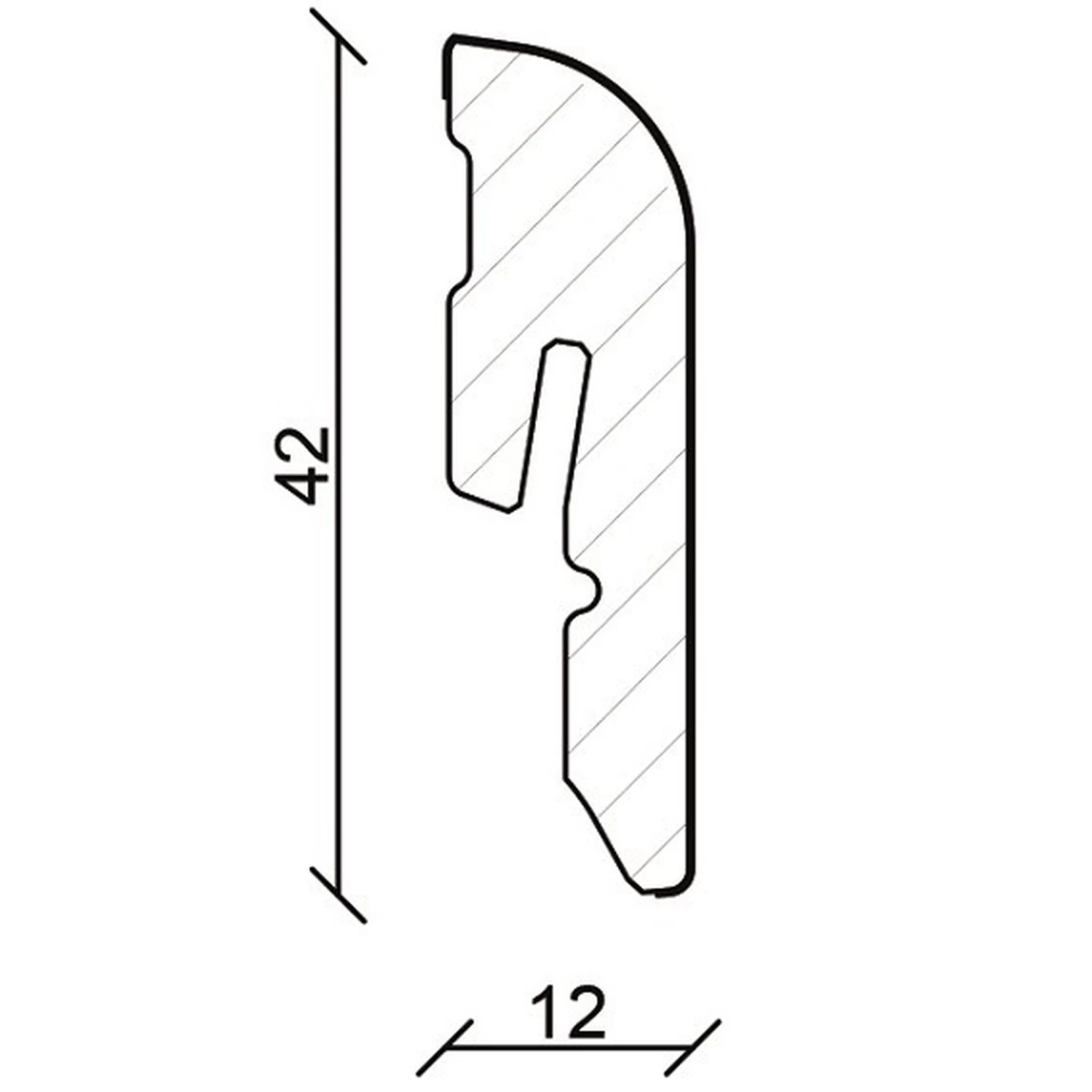 PROVISTON | MDF Blanc | 12 X 42mm | Plinthe Arrondie | Plinthe Mélaminé 1 PROVISTON | MDF Blanc | 12 X 42mm | Plinthe Arrondie | Plinthe Mélaminé