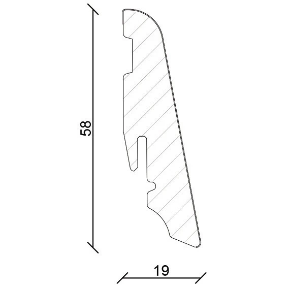 PROVISTON | Plinthe Arrondie | 19 X 58mm | Mélaminé Blanc | Plinthe MDF | Plinthe Clipsable 1 PROVISTON | Plinthe Arrondie | 19 X 58mm | Mélaminé Blanc | Plinthe MDF | Plinthe Clipsable