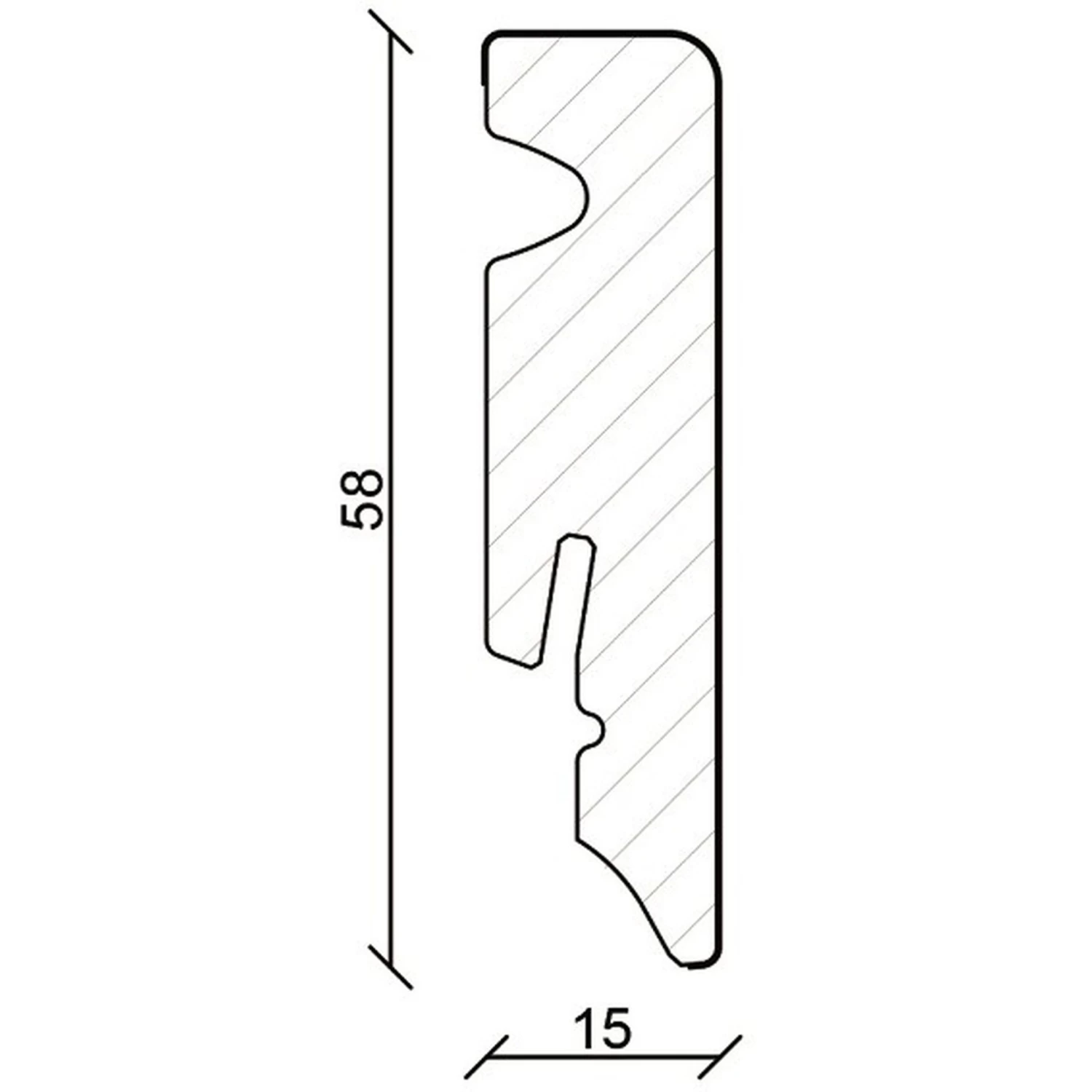 PROVISTON | Plinthe Carrée | 15 X 58mm | Mélaminé Blanc | Plinthe MDF | Plinthe Moderne 1 PROVISTON | Plinthe Carrée | 15 X 58mm | Mélaminé Blanc | Plinthe MDF | Plinthe Moderne