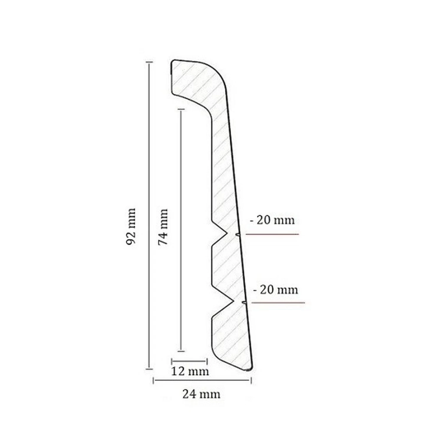 PROVISTON | Surplinthe | 92 X 24mm | Mélaminé Blanc | Ajustable Sur 3 Hauteurs | Plinthe De Rénovation MDF 1 PROVISTON | Surplinthe | 92 X 24mm | Mélaminé Blanc | Ajustable Sur 3 Hauteurs | Plinthe De Rénovation MDF