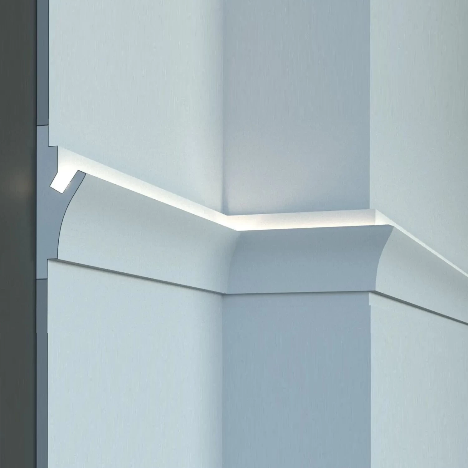 Angle Extérieur De Moulure LED KD402 En Polyuréthane 2 Angle Extérieur De Moulure LED KD402 En Polyuréthane – Image 2