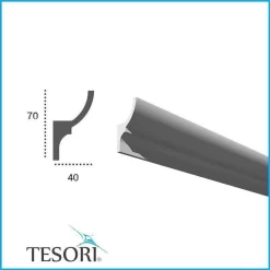 Moulure LED Classique KF701 | 70 X 40 Mm | Polyuréthane Résistant à L'humidité, Fexible -Décoratif Soldes KF701 Quer 2 scaled