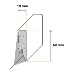 PROVISTON | 19 X 50mm | Plinthe Blanche | MDF | Système à Clipser | Mélaminé