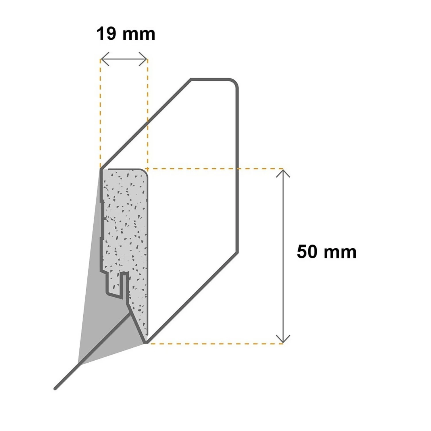 PROVISTON | 19 X 50mm | Plinthe Blanche | MDF | Système à Clipser | Mélaminé 1 PROVISTON | 19 X 50mm | Plinthe Blanche | MDF | Système à Clipser | Mélaminé