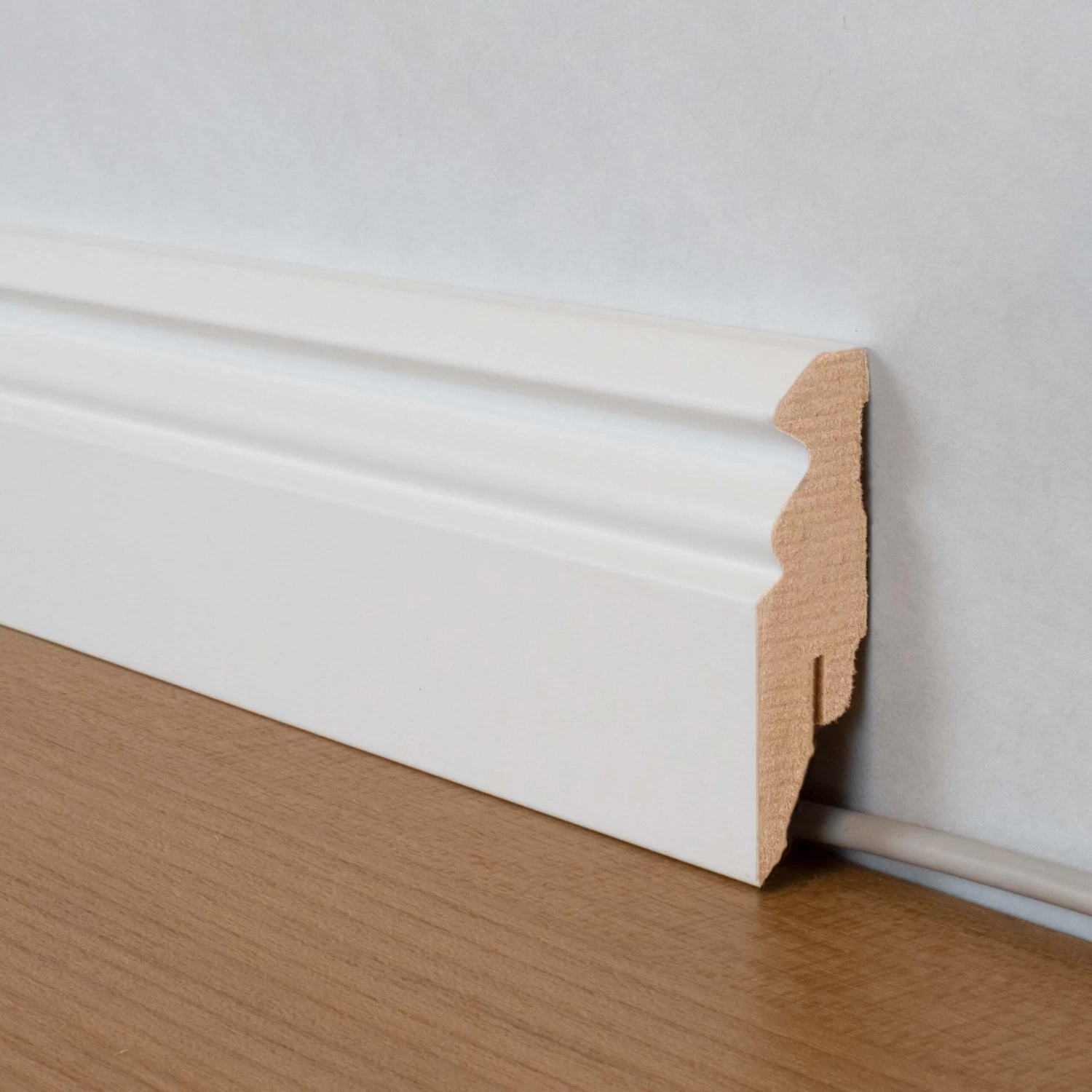 PROVISTON | Plinthe Blanc | 16 X 58mm | Mélaminé | Plinthe Médium | Plinthe Moulurée 2 PROVISTON | Plinthe Blanc | 16 X 58mm | Mélaminé | Plinthe Médium | Plinthe Moulurée – Image 2