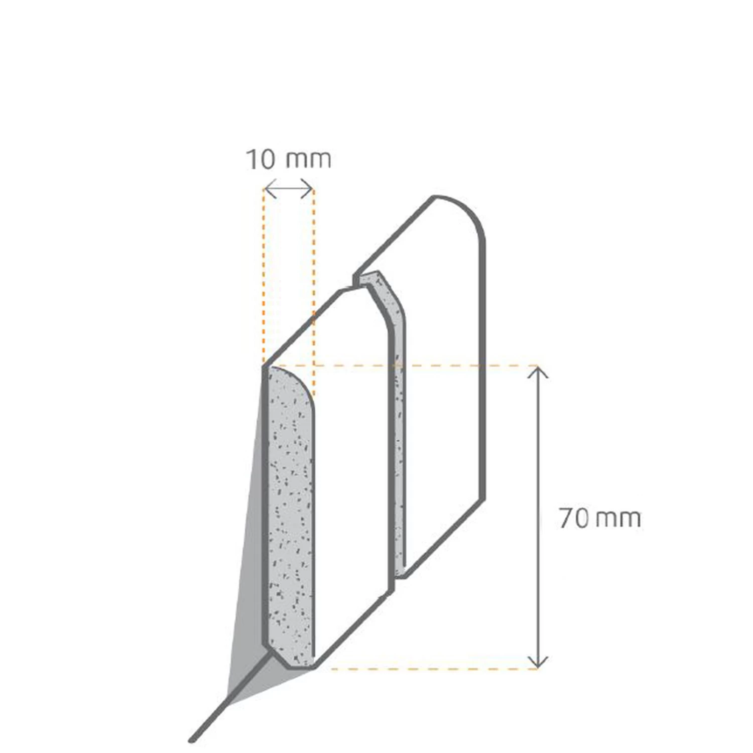 PROVISTON | Plinthe Arrondie | Revêtu Blanc | Plinthe Médium | Plinthe Moderne | 10 X 70mm 1 PROVISTON | Plinthe Arrondie | Revêtu Blanc | Plinthe Médium | Plinthe Moderne | 10 X 70mm