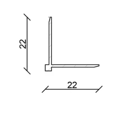PROVISTON | Baguette Dangle Pour Papier Peint | Angle De Peintre | Cornière | 22 X 22 X 2600mm | Blanc | Plastique