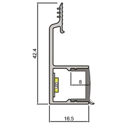 Plinthe Lumineuse | 10 X 73 Mm| Chêne Blanc