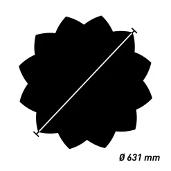 Rosace D'époque Marbet R-33 | Ø 63.1 Cm | Polystyrène Léger Blanc