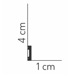 PROVISTON | Sockelleiste "NE011" | 10 X 40 X 2000 Mm | Weiß | Fußleiste | Wohndeko | Hochwertig