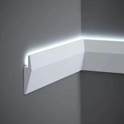 PROVISTON | Sockelleiste "NE016P" | 23 X 100 X 2000 Mm | Satin Weiß | Fußleiste | Mit Kabelkanal -Décoratif Soldes MD016P 4