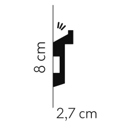 PROVISTON | Sockelleiste "NE024" | 27 X 80 X 2000 Mm | Weiß | Fußleiste | Kabelkanal | Hochwertig -Décoratif Soldes MD024 5
