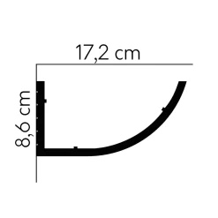 PROVISTON | LED Lichtleiste "NE362" | 86 X 172 X 2000 Mm | Weiß | Deckenleiste | Stuckleiste
