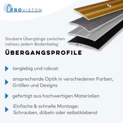 PROVISTON | Barre De Seuil | Largeur:60 Mm | H:0 - 99 Mm | Longueur:1000 Mm | Alu Anodisé | Lisse -Décoratif Soldes PROVISTON Ubergangsprofile USP 13