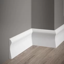 PROVISTON | Sockelleiste "RT003" | 18 X 128 X 2000 Mm | Weiß | Fußleiste | Wohndeko | Hochwertig -Décoratif Soldes QS003 4