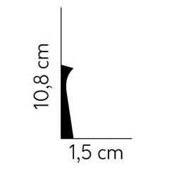 PROVISTON | Sockelleiste "RT004" | 15 X 108 X 2000 Mm | Weiß | Fußleiste | Wohndeko | Hochwertig