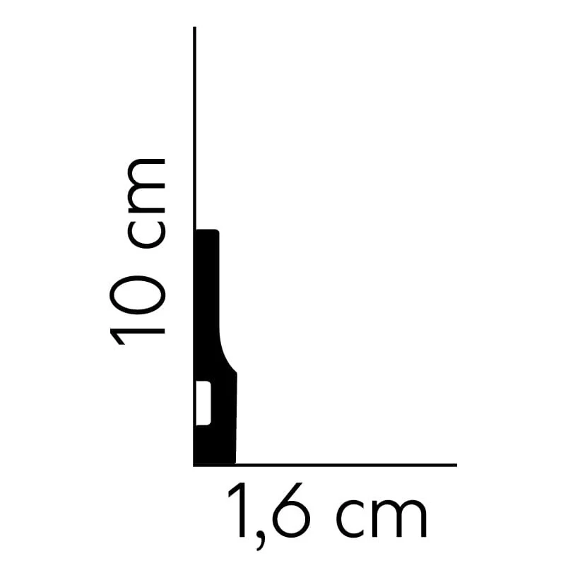 PROVISTON | Sockelleiste "RT009P" | 16 X 100 X 2000 Mm | Satin Weiß | Fußleiste | Mit Kabelkanal 1 PROVISTON | Sockelleiste "RT009P" | 16 X 100 X 2000 Mm | Satin Weiß | Fußleiste | Mit Kabelkanal