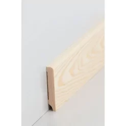 Plinthe Bois Massif - Pin 60 - 80 Mm Pin Brut / Pin Vernis -Décoratif Soldes SOC058