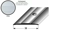 Barre De Seuil | 38 Mm | Type: 12 | Aluminium Anodisé