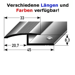 Profilé De Rattrapage | Barre De Seuil Sol Stratifié 8,3 Mm | Dénivelé | Largeur 33 Mm | Alu Anodisé -Décoratif Soldes auer0131 varianten