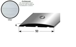 Barre De Seuil | 50 Mm | Type: 145 Aluminium Anodisé | Autoadhésif -Décoratif Soldes auer0145 mittig silber 1