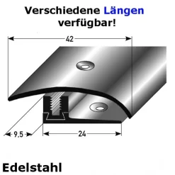 Profilé De Rattrapage | Barre De Seuil Sol Stratifié | Hauteur 7 X 17 Mm | 42 Mm De Large | Flex