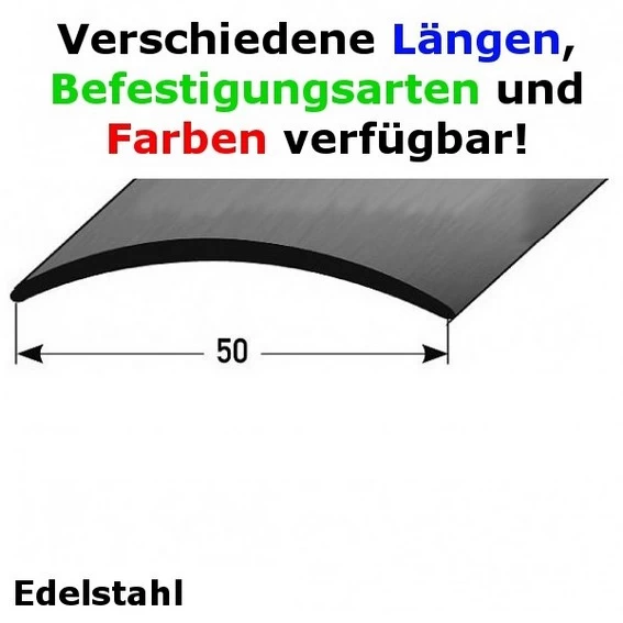 Barre De Seuil | 50 Mm | Centré | Type: 155 Inox | 1.5 Mm D'épaisseur 1 Barre De Seuil | 50 Mm | Centré | Type: 155 Inox | 1.5 Mm D'épaisseur
