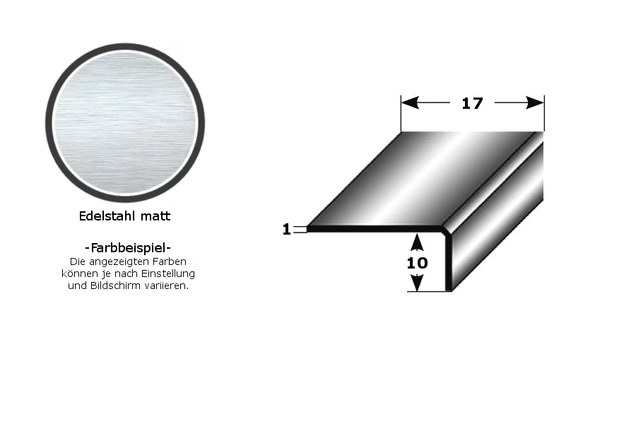 Mini-cornière | Profilé De Montage | Profilé De Construction | à Ailes Inégales | Inox Mat 1 Mini-cornière | Profilé De Montage | Profilé De Construction | à Ailes Inégales | Inox Mat