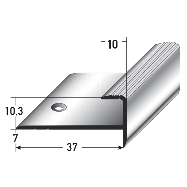 Profilé De Finition à Emboîter | Avec Nez Pour Sol Stratifié/parquet 10.3 Mm | Alu Anodisé 1 Profilé De Finition à Emboîter | Avec Nez Pour Sol Stratifié/parquet 10.3 Mm | Alu Anodisé