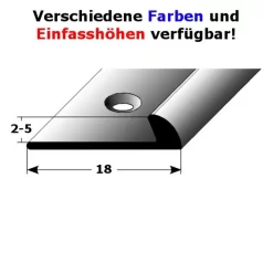 Profilé D'arrêt Hauteur | Hauteur Emboîtage 2 - 5 Mm | Aluminium Anodisé | Type 269 -Décoratif Soldes auer0269 varianten