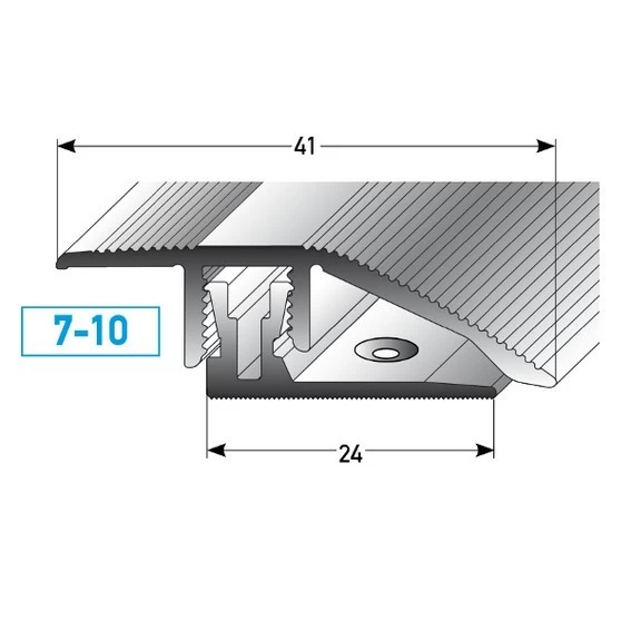 Profilé De Rattrapage à Clipser | Barre De Seuil Hauteur 7 - 10 Mm | Aluminium Anodisé 1 Profilé De Rattrapage à Clipser | Barre De Seuil Hauteur 7 - 10 Mm | Aluminium Anodisé