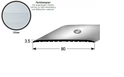 Barre De Seuil | 80 Mm | Type: 350 Aluminium Anodisé -Décoratif Soldes auer0350 mittig silber