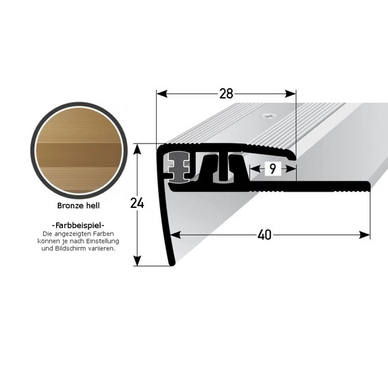 Nez De Marche à Clipser | Hauteur 4 - 7 Mm | 28 Mm De Large | 2 Pcs | Aluminium Anodisé 2 Nez De Marche à Clipser | Hauteur 4 - 7 Mm | 28 Mm De Large | 2 Pcs | Aluminium Anodisé – Image 2