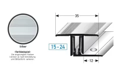 Barre De Seuil à Clipser Pour Sol Stratifié/parquet | Hauteur 15-24 Mm | Aluminium Anodisé 6 Barre De Seuil à Clipser Pour Sol Stratifié/parquet | Hauteur 15-24 Mm | Aluminium Anodisé -Décoratif Soldes auer0448 silber