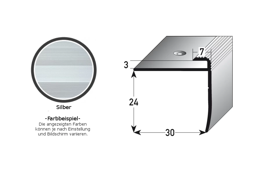 Profilé De Finition à Emboîter Avec Nez Pour épaisseur Sol Jusquà 3 Mm | Aluminium Anodisé 1 Profilé De Finition à Emboîter Avec Nez Pour épaisseur Sol Jusquà 3 Mm | Aluminium Anodisé
