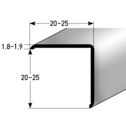 Cornière De Protection 20 X 20 Mm | Ou 25 X 25 Mm | En Aluminium | Adhésif Ou Non-percé -Décoratif Soldes eckschutzwinkel auer0337 338q