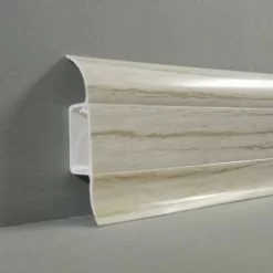 Plinthe PVC En PVC Avec Goulotte Cache Fils En Chêne Blanc