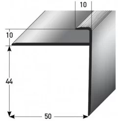 Profilé De Finition Avec Nez Pour Parquet De 10 Mm | Nez De Marche | Alu Anodisé -Décoratif Soldes einschubprofil auer0427