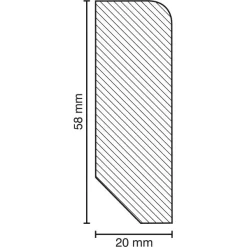 Plinthe (bois Massif Vernis / 60.20.58.2) - Hêtre