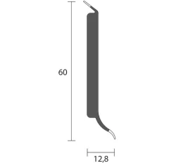 Plinthe En PVC Mousse Rigide à Lèvre Souple Transparente