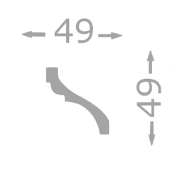 Moulure De Plafond Noble | 49 X 49 Mm | Polystyrène -Décoratif Soldes lei602a ps