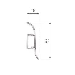 Plinthe PVC En PVC Avec Goulotte En Noix -Décoratif Soldes li1q 8