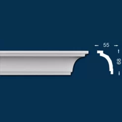 Moulure De Plafond De Qualité | 55 X 68 Mm | Polystyrène