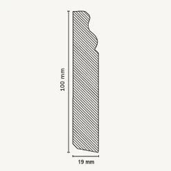 Plinthe Moulurée - Pin Brut (bois Massif - 319.19100.0)