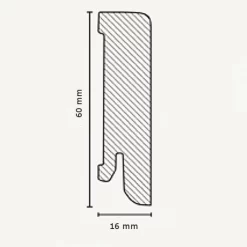 Plinthe (placage Bois - 16.61.31) - Bois Plaqué Blanc