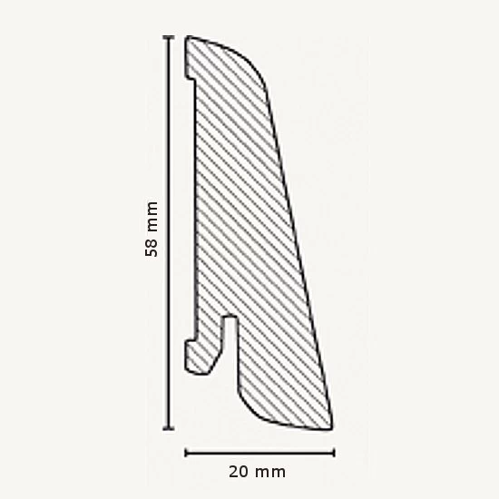 Plinthe - Bois Plaqué Hêtre Vernis (placage Bois 20.58.2) 1 Plinthe - Bois Plaqué Hêtre Vernis (placage Bois 20.58.2)