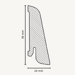 Plinthe - Bois Plaqué Noyer Vernis (placage Bois 20.58.23)