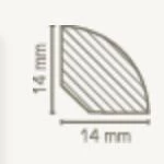 Quart De Rond (bois Massif / 14.37) - Marron