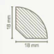 Quart De Rond (bois Massif / 18.18) - Abachi Brut